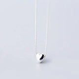 925 Sterling Silver Heart Pendant Necklace Romantic Jewelry Gift