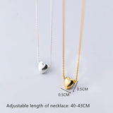 925 Sterling Silver Heart Pendant Necklace Romantic Jewelry Gift