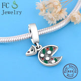 Pizza Enamel Charm Bracelet Bead 925 Silver Autumn Food Berloque