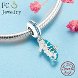 925 Sterling Silver Sea Horse Charm Pendant