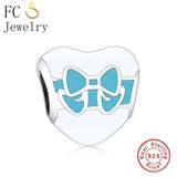 925 Silver Green Enamel Heart Bead for Bracelet