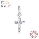 925 Sterling Silver Rosary Cross Necklace