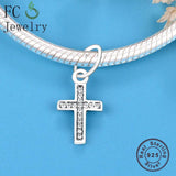 925 Sterling Silver Rosary Cross Necklace