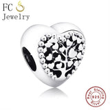 Sterling Silver Hearts Tree of Life Berloque Bracelet