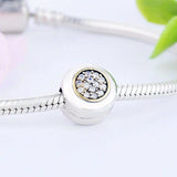 925 Silver Cake Crystal Stopper Clips Bead Pan Charm Bracelet DIY