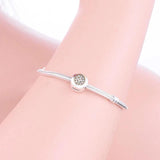 925 Silver Cake Crystal Stopper Clips Bead Pan Charm Bracelet DIY