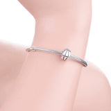 925 Silver Crystal Spacer Stopper Clips Bead for Pan Charm Bracelet