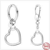 925 Sterling Silver Earrings Keychain Charm for DIY Bracelet Jewelry