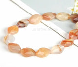 Red Agate Quartz Faceted Rhombic Beads for Jewelry Making