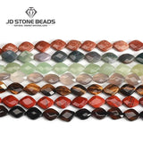 Red Agate Quartz Faceted Rhombic Beads for Jewelry Making