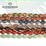 Red Agate Quartz Faceted Rhombic Beads for Jewelry Making