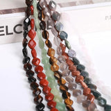 Red Agate Quartz Faceted Rhombic Beads for Jewelry Making
