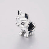 925 Silver French Bulldog Dog Paw Charm Bracelet - Women