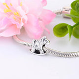 Unicorn Rocking Horse Bead Fit Pan Charm Bracelet 925 Silver