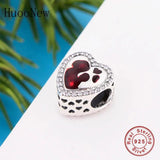 925 Silver Mother's Love Baby Girl Love Heart Charm Bracelet Bead