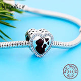 925 Silver Mother's Love Baby Girl Love Heart Charm Bracelet Bead