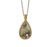 Hetian jade Water droplet pendant necklace