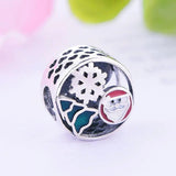 925 Sterling Silver Christmas Charm Bead for Bracelet Making