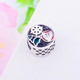 925 Sterling Silver Christmas Charm Bead for Bracelet Making