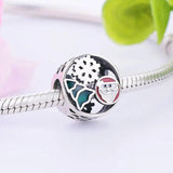 925 Sterling Silver Christmas Charm Bead for Bracelet Making
