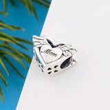 925 Silver Angel Wing Mum My Angel Bead for Bracelet