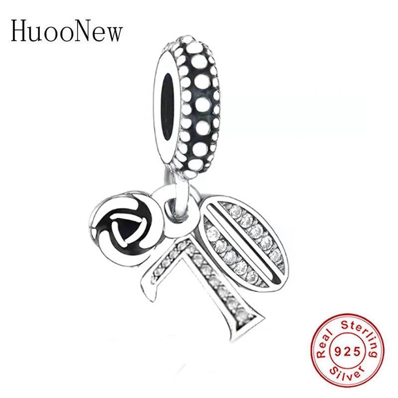 70th Love Pendant Bead for Pan Charm Bracelet 925 Silver DIY