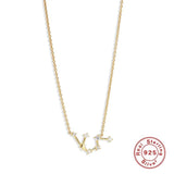 Constellation Pendant 925 Sterling Silver Necklace Star Diamond Clavicle Gift