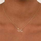 Constellation Pendant 925 Sterling Silver Necklace Star Diamond Clavicle Gift