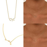 Constellation Pendant 925 Sterling Silver Necklace Star Diamond Clavicle Gift