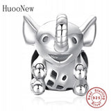925 Sterling Silver Elephant Bead Charm for Bracelet Making