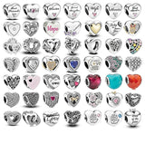 Heart Inlaid Diamond 925 Sterling Silver Pendant Jewelry