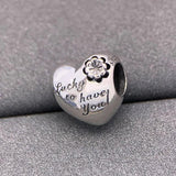 Heart Inlaid Diamond 925 Sterling Silver Pendant Jewelry