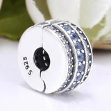 Clear & Crystal Clip Lock Stopper Beads for Charm Bracelet