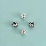 TrustDavis Sterling Silver Ball Bracelet Pendant Geometric Charm Beads Jewelry
