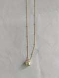 925 Silver Multilayer Chain Necklace with Pearl Pendant Fine Jewelry