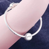 Family Love Faith Cross Bracelet 925 Silver DIY