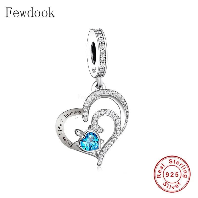 925 Silver Turtle Charm Bead for Bracelet, Enjoy Life's Journey Talisman DIY