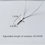 Vintage Ethnic Glossy Cross Pendant Choker Necklace 925 Sterling Silver Women
