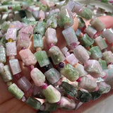 Meihan Natural AA Waterlemmon Tourmaline Cut Loose Beads Bracelet Stone