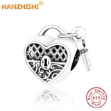 925 Silver Heart Beads Love Charm for Bracelet Necklace