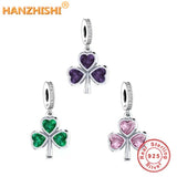 925 Silver Flower Pendant Charms Heart Beads for Bracelet Necklace Berloque