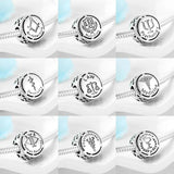 925 Silver Sign Charms Beads for DIY Bracelets & Necklace