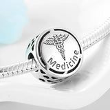 925 Silver Sign Charms Beads for DIY Bracelets & Necklace