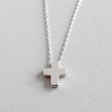 S925 Sterling Silver Cross Pendant Necklace Chain Jewelry
