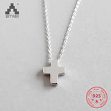 S925 Sterling Silver Cross Pendant Necklace Chain Jewelry