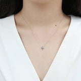 S925 Sterling Silver Cross Pendant Necklace Chain Jewelry