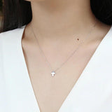 S925 Sterling Silver Cross Pendant Necklace Chain Jewelry
