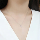 S925 Sterling Silver Cross Pendant Necklace Chain Jewelry