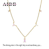 925 Silver Zircon Necklace for Women