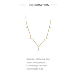 925 Silver Zircon Necklace for Women